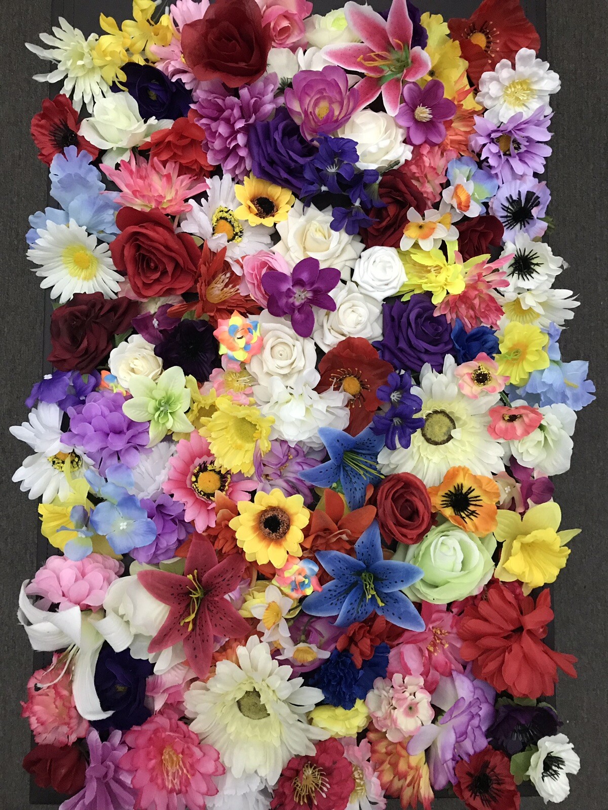 50 Mixed Flower Heads Joblot Artificial Silk Flowers Wedding Craft Art