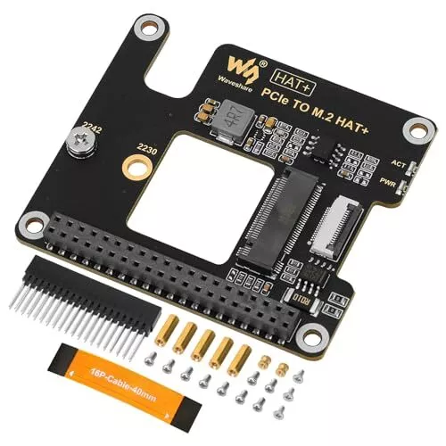 PCIe to M.2 Adapter for Raspberry Pi 5 Supports NVMe Protocol M.2 Solid State...