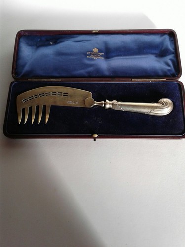 SUPERB 1910 LONDON PIERCED STERLING / SOLID SILVER MELON SERVER / SLICE - Picture 6 of 10
