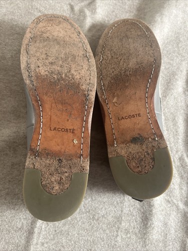 Mocasines sin cordones de cuero gris Lacoste zapatos para conducir mocasines para hombre 10 - Imagen 6 de 9