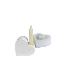 Heart Holder Mold for DIY Candlestick Holder Resin Craft Desk Ornament