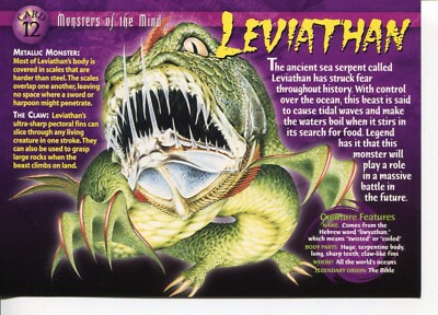 Weird N  Wild Creatures Monsters of the Mind Karte 12 # Leviathan # LC7