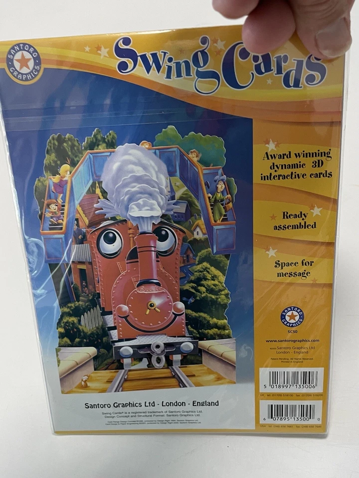 3D Swing Cards by Santoro - TRAIN young Boy Birthday (ss43) - Image 2 of 2