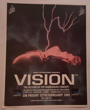 VISION - A4+ RAVE FLYER - 12/2.1993 - WISBECH, CAMBRIDGESHIRE - LOOK