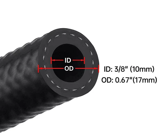 3/8" 5/16" 1/4" 25FT SAE 30R7 NBR Rubber Gasoline/Diesel/Engine Oil/Fuel Line - Picture 21 of 27