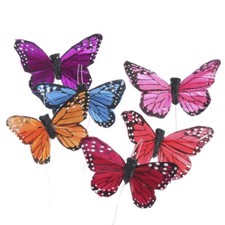 Group of 24 Realistic Artificial 2-3/4" Monarch Butterflies in Rich Jewel Colors