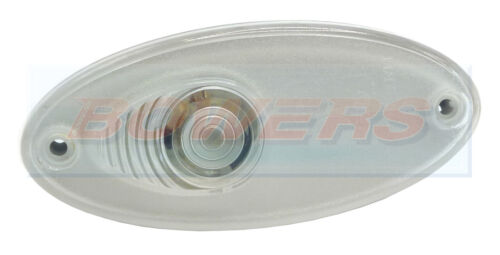 2x Hella Clear White Front Oval Marker Lights Lamps Swift Sterling Abbey Caravan - Picture 2 of 4