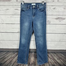 Vervet Jeans Womens 28 Blue High Rise Straight Stretch Casual Minimalist Comfort