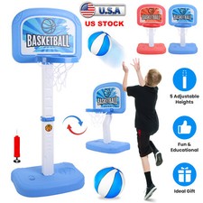 30"-40" Adjustable Height Pool Basketball Hoops with 2 Basketball for Kids Toys