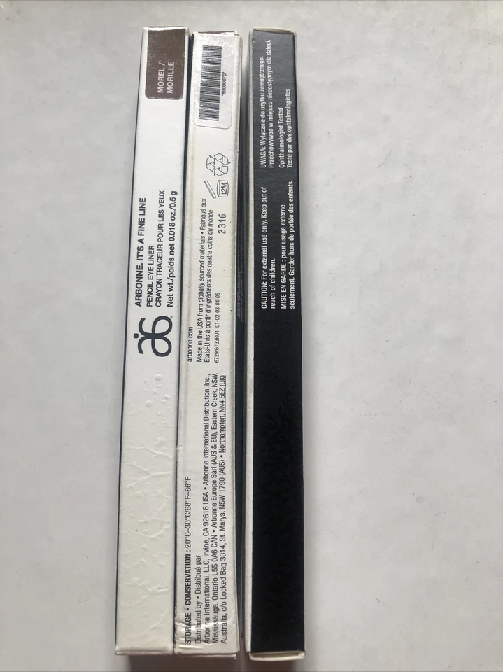3x Delineador de ojos lápiz ARBONNE It's A Fine Line en MOREL con sacapuntas Foto 2 de 2