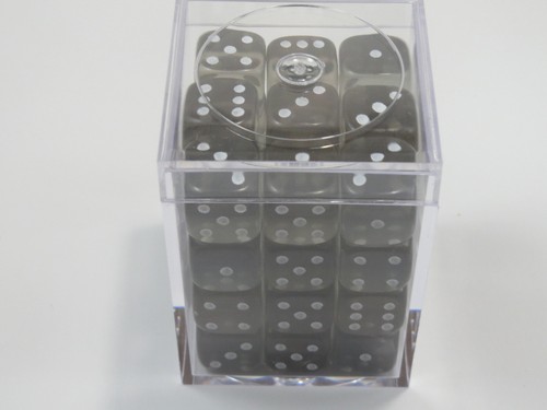 NEW Dice Cube Set of 36 D6 (12mm) - Translucent Smoke - Picture 2 of 2