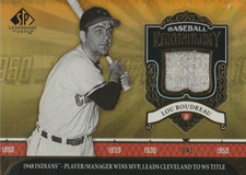 2006 SP Legendary Cuts Baseball Chronology Materials #LB Lou Boudreau Jsy