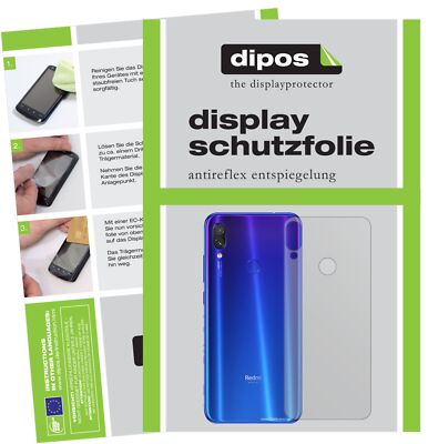 2x Schutzfolie für Xiaomi Redmi Note 7S Rückseite matt Displayschutzfolie Folie