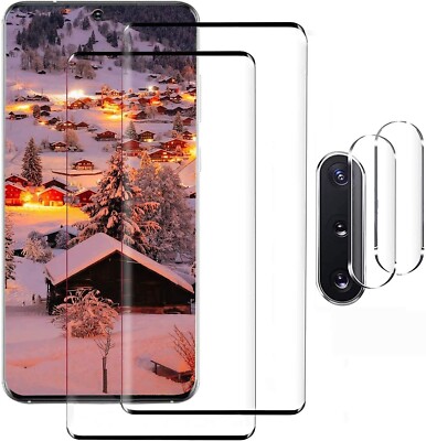 4in1 Tempered Glass for Galaxy Note 10 Plus, Screen and Camera Lens Protector