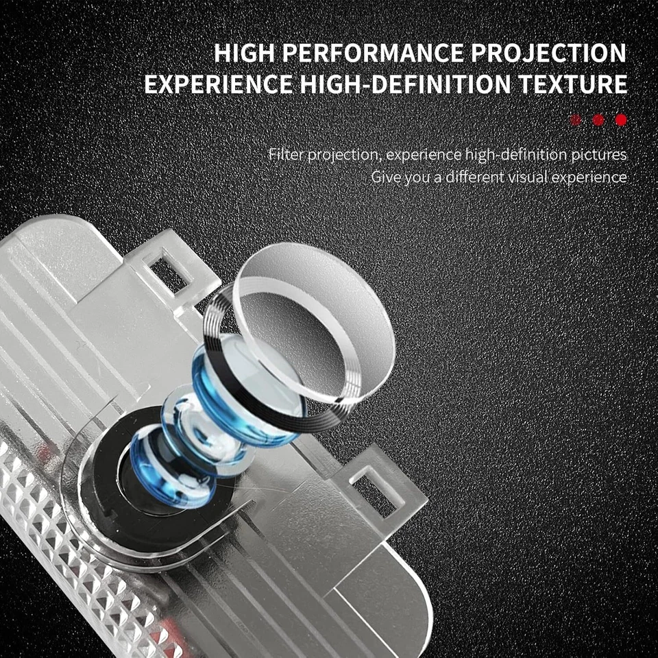 2 LED HD Door Projector Puddle Welcome Shadow Lights For Honda Accord 2014-2022 - Image 4 of 4