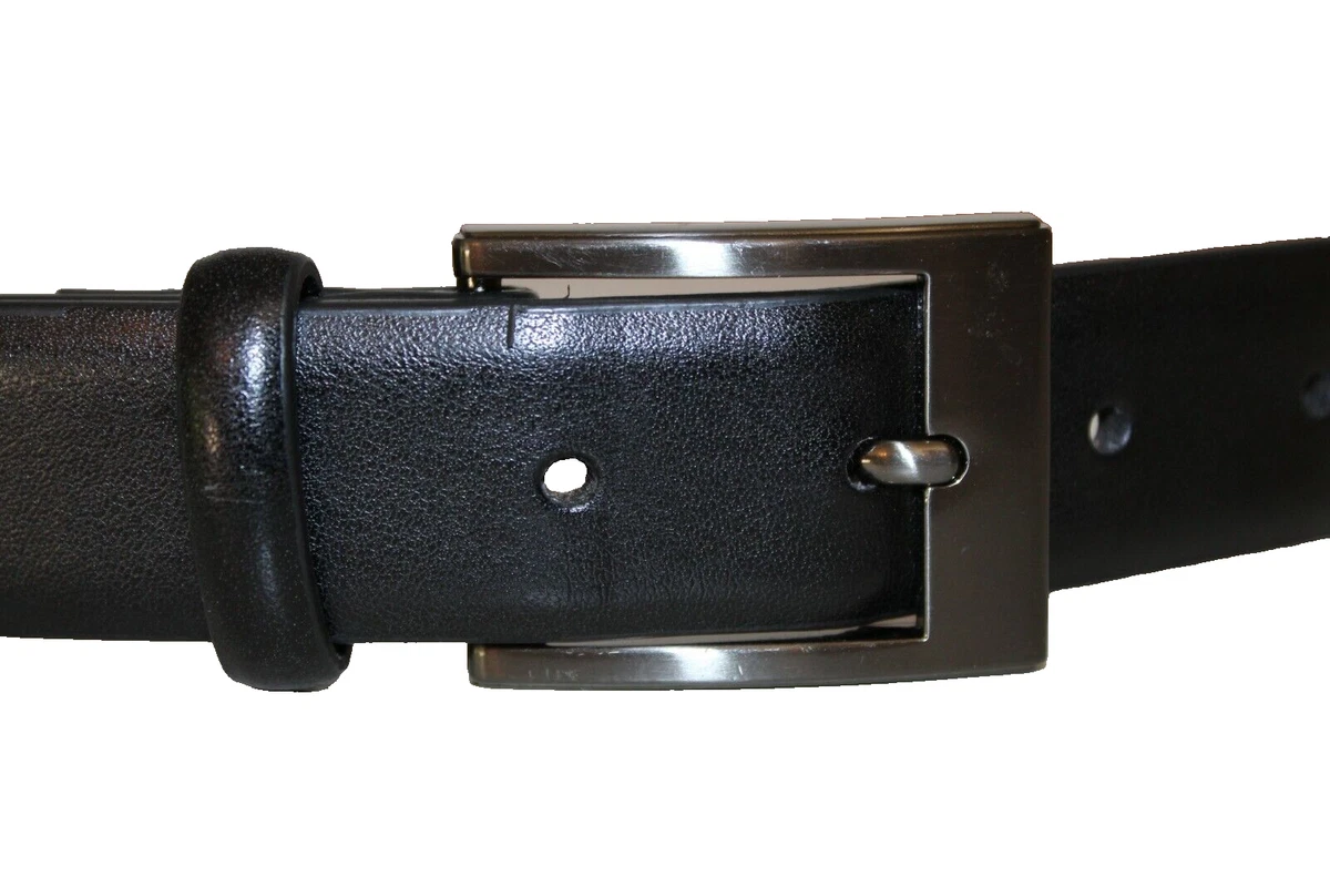 Geoffrey Beene Vintage Leather Black Belt Silver Square Buckle Small Geoffrey Beene Buckle Belts for Men | Mercari main image 3