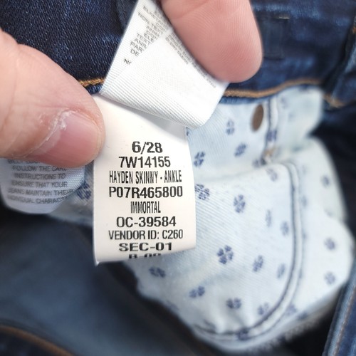 Lucky Brand Jeans Womens Sz 6 Blue Hayden Skinny Distressed Comfort Casual Denim - Picture 11 of 19