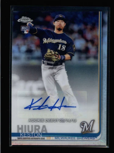 KESTON HIURA 2019 TOPPS CHROME ROOKIE DEBUT REFRACTOR AUTOGRAPH AUTO FC3743