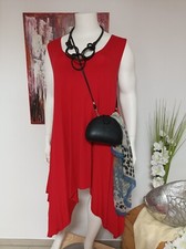 POSEERCOSIDO - stylisches Designer-Zipfel-Kleid Gr.52/54 in rot - A-Linien-Form