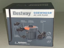 Bestway Sidewinder AC Air Pump 110-120V Inflation Deflation AC Cord, 3 Adapters