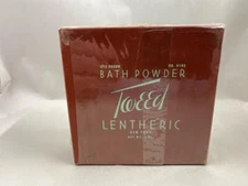 Vintage Tweed Lentheric Bath Powder 1/12 Dozen No. 6162 New Old Stock Torn Cello