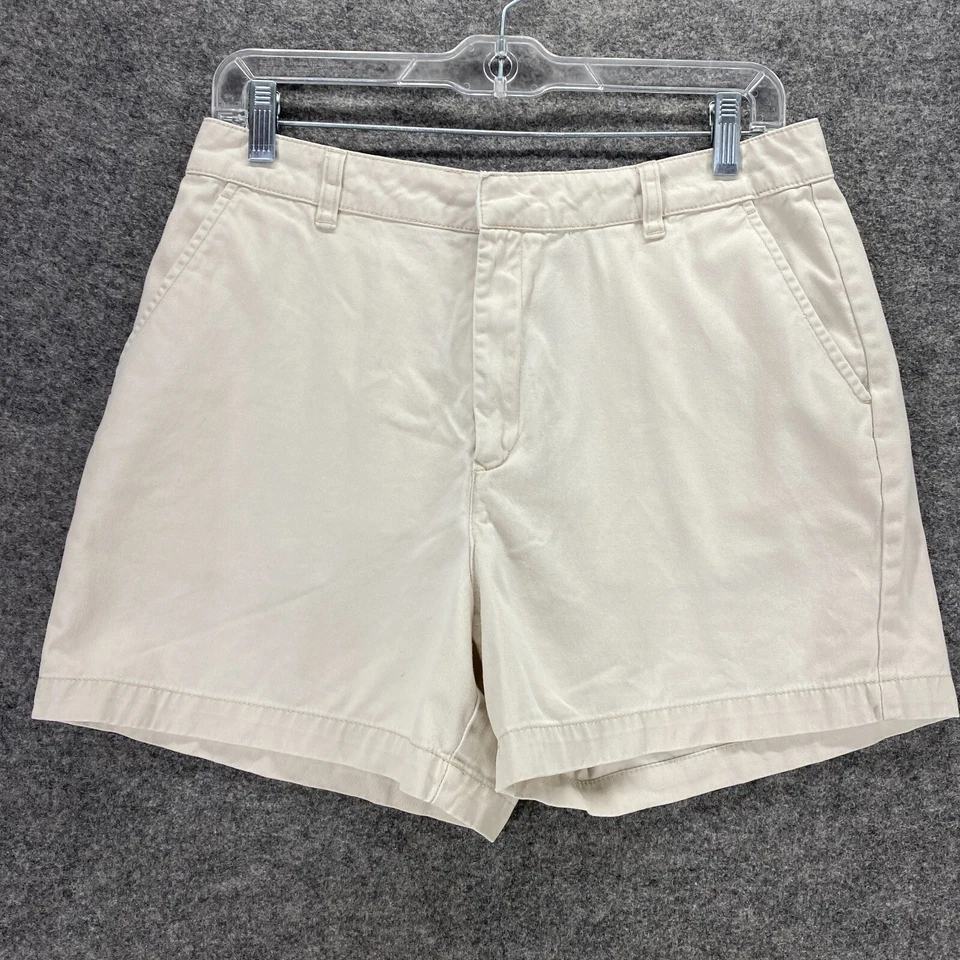 Pantalones Cortos Tommy Hilfiger Mujer 10 Beige Tiro Alto Algodón Foto 4 de 4