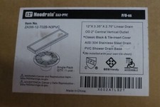 Neodrain 12-Inch Linear Shower Drain base ZA3-PVC P/O-SS OD2" 12" 304 SS BXRS