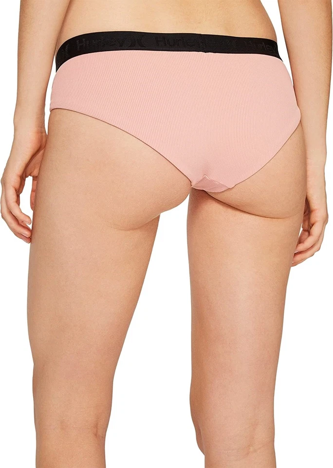 Pantalones de bikini hipster Hurley para mujer 181663 rojo polvo de estrellas traje de baño talla S Foto 2 de 2