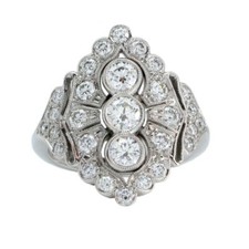 1.80Ct White Round CZ Vintage Engagement Wedding Ring 925 Sterling Silver