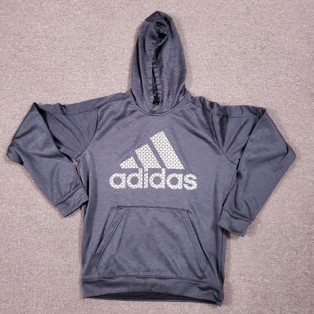 【美品・レア】BoTT　V2 OG logo Hoodie (Gray)　M Adidas Hoodie Mens Gray Medium 3 Stripe Logo Pullover Drawstring