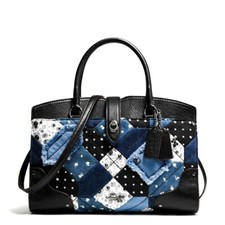 Coach Patchwork Denim Exterior Satchel/Top Handle Bags & Handbags