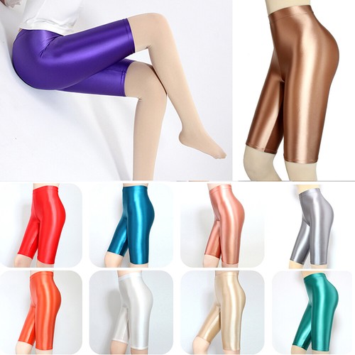 Sexy Women Chic Shiny Leggings Satin 