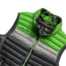 Free Country Boys Puffer Vest 80 Down Green Gray L 14-16 43001501
