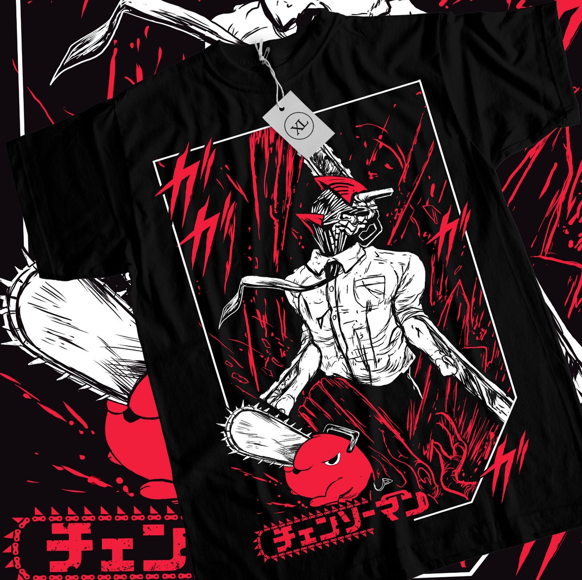 チェンソーマン Tシャツ アニメTシャツ chainsaw man Chainsaw Man T-Shirt Chainsaw Man Anime CSM Denji Power