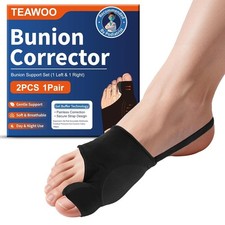 2Pcs Bunion Corrector for Women  Men, Comfortable Big Toe Straightener with Pad