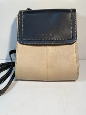 American Leather Company Purse, Leather, Black And Ran