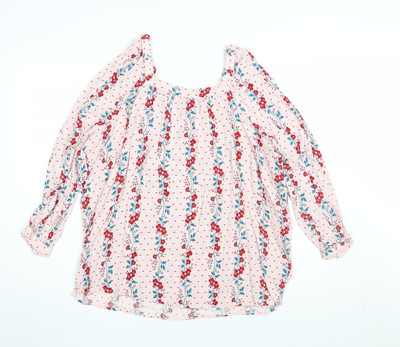 Old Navy Damen Tunika Bluse rosa Blumen 3XL