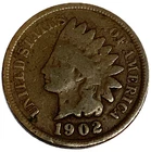 1902 Indian Head Cent Penny Good Condition 1c One Cent US Coin- 3605