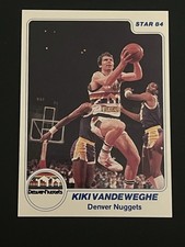 1983-84 Star Basketball Kiki Vandeweghe #117 Denver Nuggets NM+ Free Ship