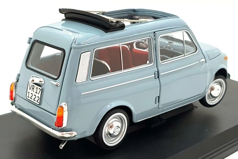 Norev 1/18 Scale Diecast 187726 - Fiat 500 Giardiniera 1964 Cenere Blue - Image 2 of 4