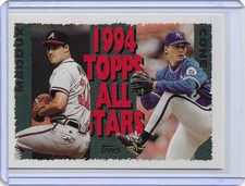 1995 Topps - No. 392 - Greg Maddux & David Cone - Righthanded Pitchers