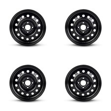 Set Of 4 15 Black Steel Wheels Rims For Ford 4x108 Qq1j Genuine 4lug