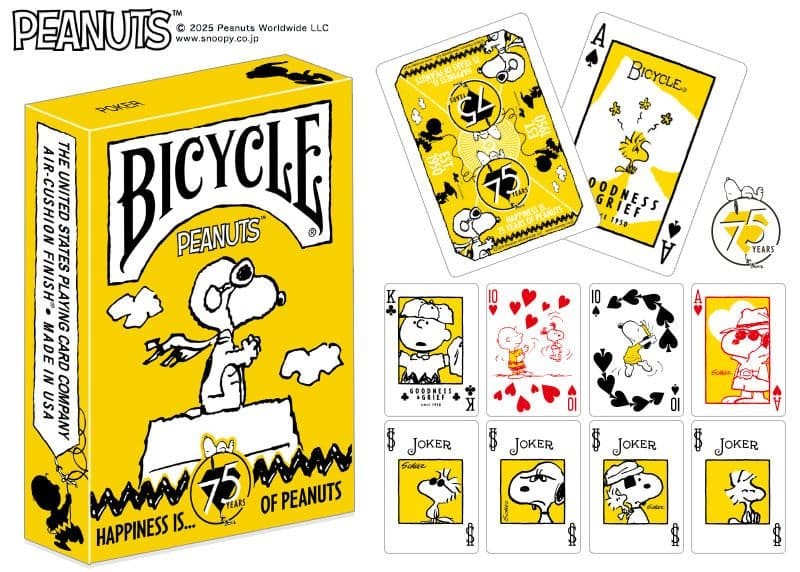 PEANUTS SNOOPY Playing Cards BICYCLE Collaboration 75th