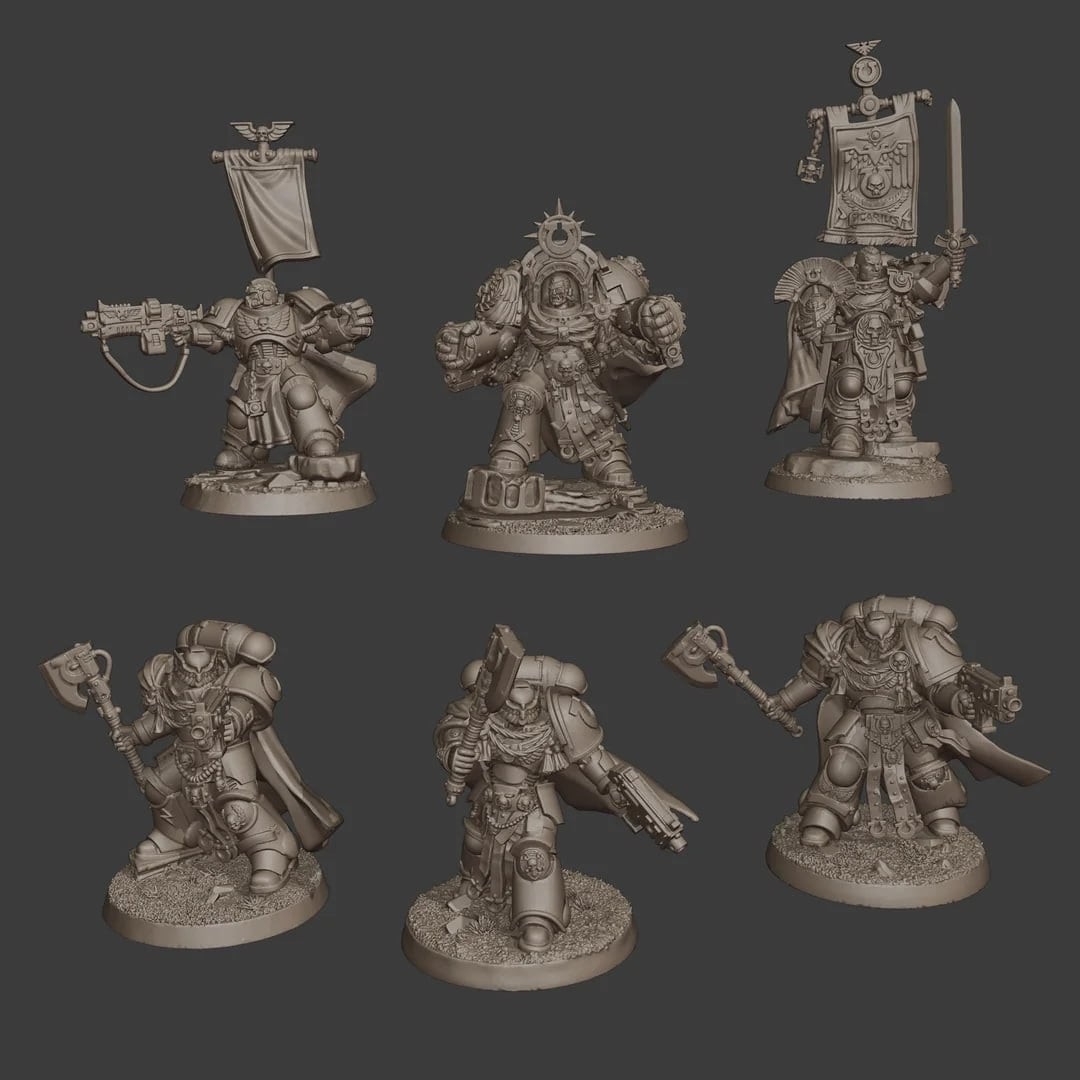 Calgar, Sicarius, Cato, V Guard Lot Proxy 3d Printed 6 Mini Lot