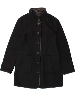 GERRY WEBER Womens Reversible Overcoat UK 12 Medium Black AM10