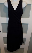 Michael Michael Kors Asymmetrical Midi Wrap Zipper Accent Jersey Knit Size XS