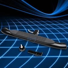 Universal 2" Receiver Mild Steel Trailer Tow/Towing Hitch Rear Step Bar Black