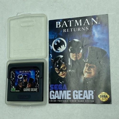 Batman Returns Sega Game Gear Cartridge & Manual Great Condition Tested Working