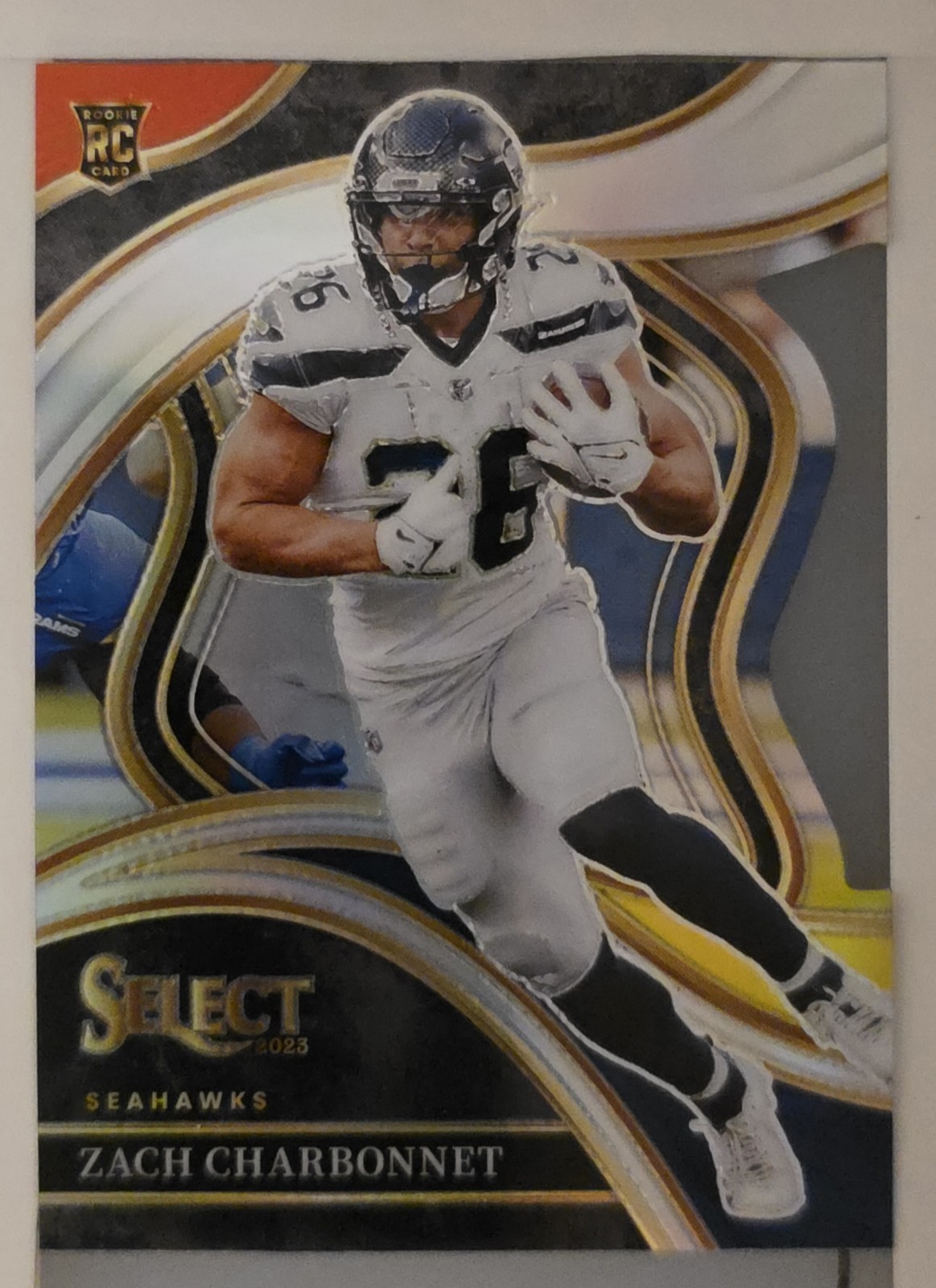 2023 Panini Select Club Level Zach Charbonnet #202 Red Yellow Prizm Die-Cut RC