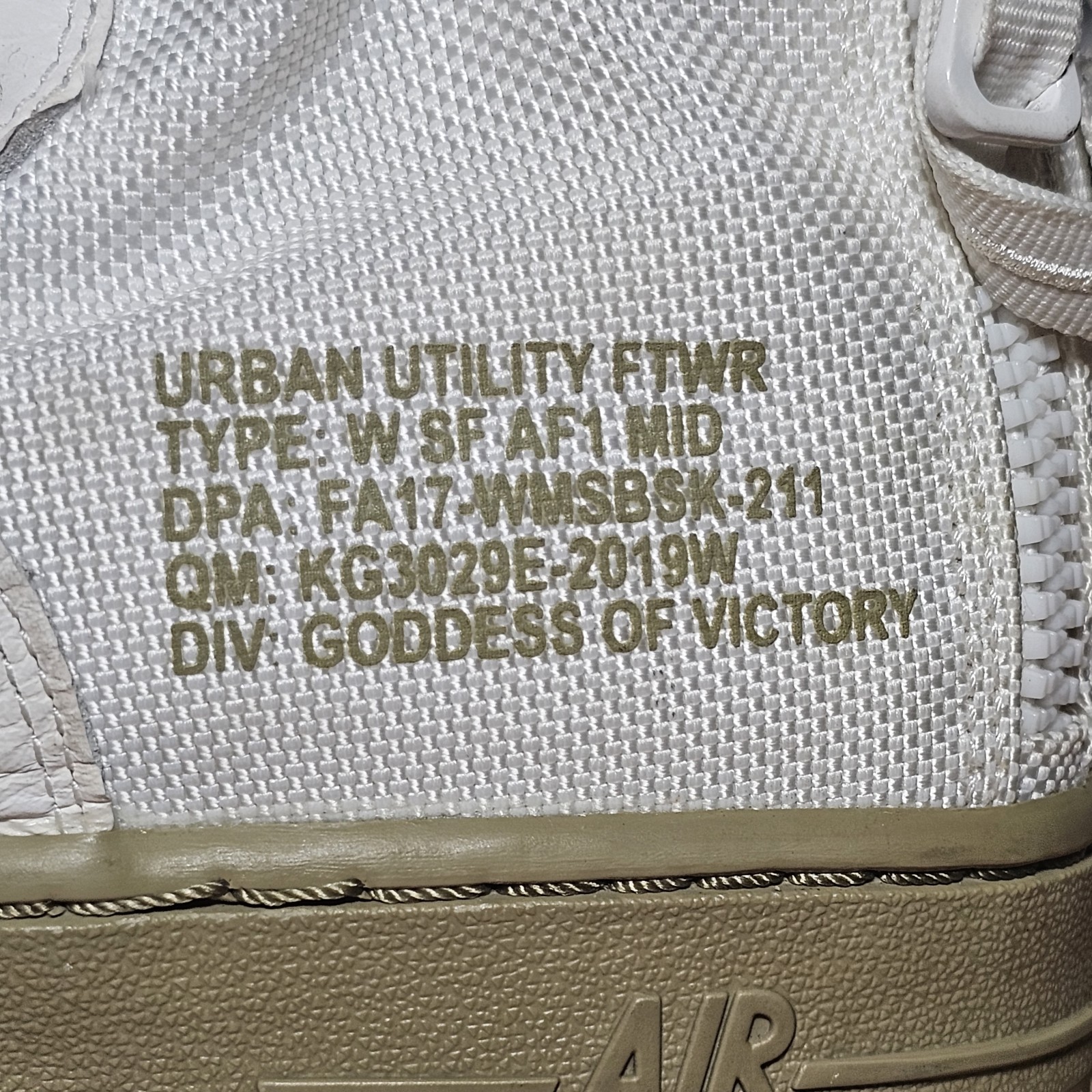 Nike Air Force 1 SF Mid Womens 7.5 Olive Ivory Urban Utility Footwear AA3966-100 thumbnail 18